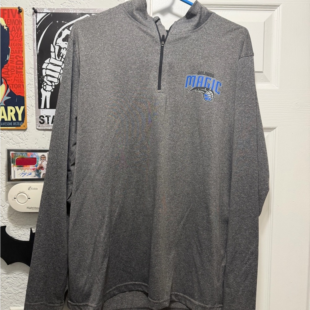 Orlando Magic Gray Quarter-Zip Pullover